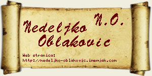 Nedeljko Oblaković vizit kartica